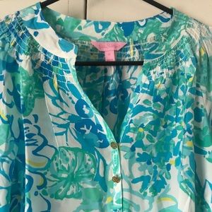 Lilly Pulitzer 100% silk Elsa top